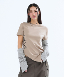 2-WAY BUTTON ARM LONG SLEEVE BEIGE