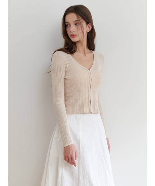 RE_L（リエル）の「[3rd] Drawing v cardigan (beige)（カーディガン/ボレロ・レディース・その他・MEDIUM/SMALL）」の4枚目の写真