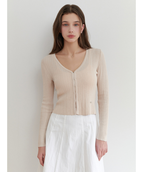 RE_L（リエル）の「[3rd] Drawing v cardigan (beige)（カーディガン/ボレロ・レディース・その他・MEDIUM/SMALL）」の5枚目の写真