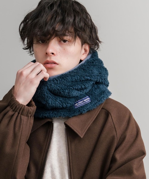 KRIFF MAYER（クリフメイヤー）の「KRIFF MAYER クリフメイヤー 3WAYパイピングボアバラクラバ J2521900（ネックウォーマー/スヌード・メンズ・グレー/ブラック/ベージュ/ネイビー・L/M）」の4枚目の写真