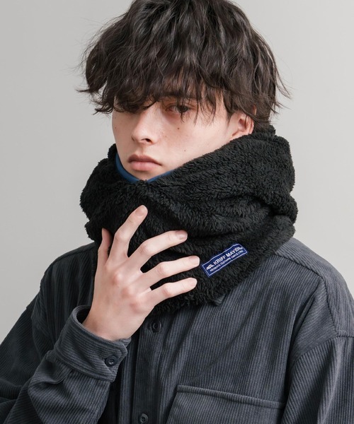 KRIFF MAYER（クリフメイヤー）の「KRIFF MAYER クリフメイヤー 3WAYパイピングボアバラクラバ J2521900（ネックウォーマー/スヌード・メンズ・グレー/ブラック/ベージュ/ネイビー・L/M）」の2枚目の写真