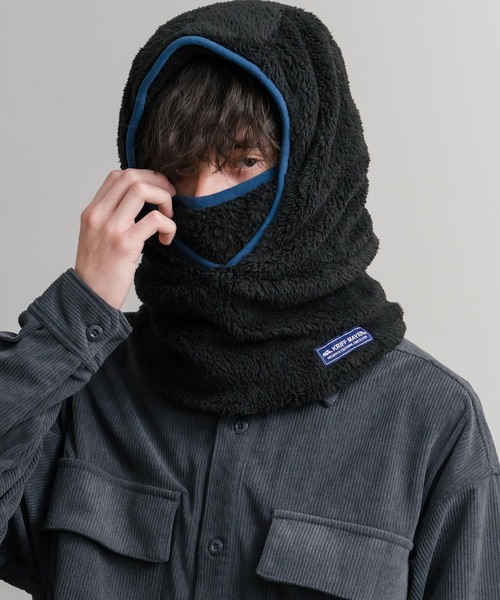 KRIFF MAYER（クリフメイヤー）の「KRIFF MAYER クリフメイヤー 3WAYパイピングボアバラクラバ J2521900（ネックウォーマー/スヌード・メンズ・グレー/ブラック/ベージュ/ネイビー・L/M）」の7枚目の写真