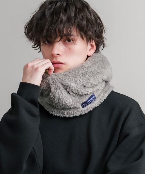 KRIFF MAYER（クリフメイヤー）の「KRIFF MAYER クリフメイヤー 3WAYパイピングボアバラクラバ J2521900（ネックウォーマー/スヌード・メンズ・グレー/ブラック/ベージュ/ネイビー・L/M）」の10枚目の写真