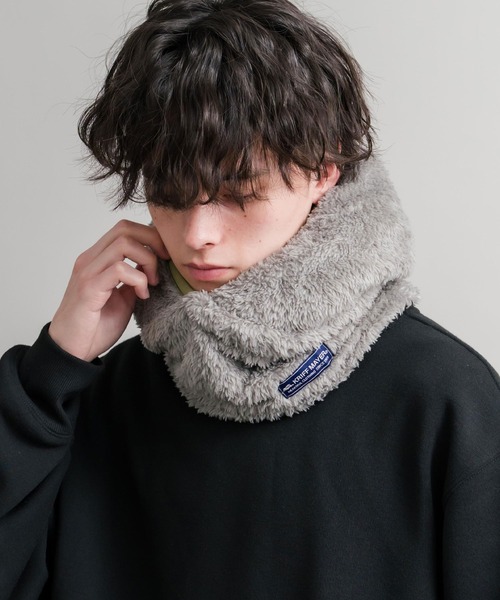 KRIFF MAYER（クリフメイヤー）の「KRIFF MAYER クリフメイヤー 3WAYパイピングボアバラクラバ J2521900（ネックウォーマー/スヌード・メンズ・グレー/ブラック/ベージュ/ネイビー・L/M）」の11枚目の写真