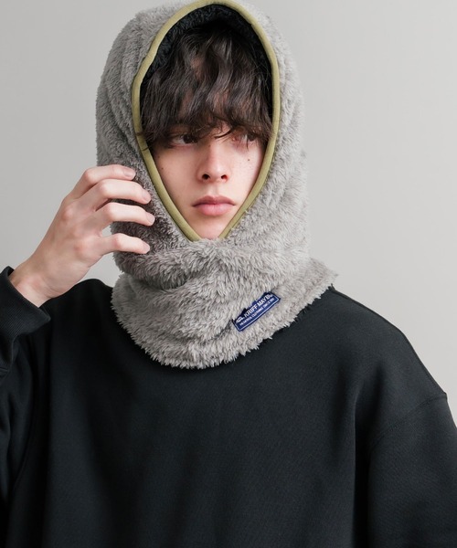 KRIFF MAYER（クリフメイヤー）の「KRIFF MAYER クリフメイヤー 3WAYパイピングボアバラクラバ J2521900（ネックウォーマー/スヌード・メンズ・グレー/ブラック/ベージュ/ネイビー・L/M）」の12枚目の写真