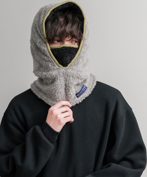 KRIFF MAYER（クリフメイヤー）の「KRIFF MAYER クリフメイヤー 3WAYパイピングボアバラクラバ J2521900（ネックウォーマー/スヌード・メンズ・グレー/ブラック/ベージュ/ネイビー・L/M）」の13枚目の写真