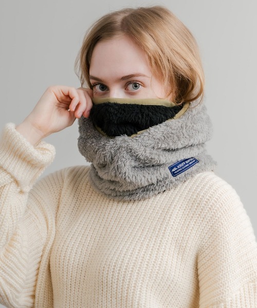 KRIFF MAYER（クリフメイヤー）の「KRIFF MAYER クリフメイヤー 3WAYパイピングボアバラクラバ J2521900（ネックウォーマー/スヌード・メンズ・グレー/ブラック/ベージュ/ネイビー・L/M）」の15枚目の写真
