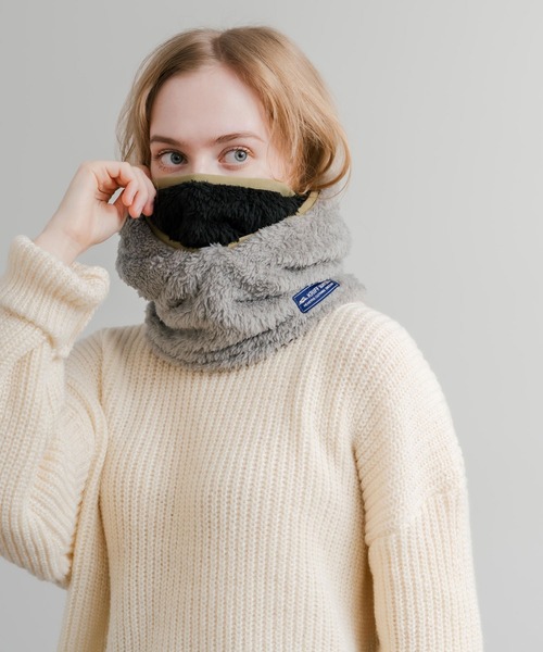KRIFF MAYER（クリフメイヤー）の「KRIFF MAYER クリフメイヤー 3WAYパイピングボアバラクラバ J2521900（ネックウォーマー/スヌード・メンズ・グレー/ブラック/ベージュ/ネイビー・L/M）」の16枚目の写真