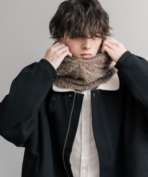 KRIFF MAYER（クリフメイヤー）の「KRIFF MAYER クリフメイヤー 3WAYパイピングボアバラクラバ J2521900（ネックウォーマー/スヌード・メンズ・グレー/ブラック/ベージュ/ネイビー・L/M）」の22枚目の写真