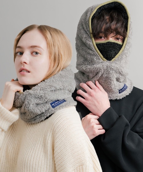 KRIFF MAYER（クリフメイヤー）の「KRIFF MAYER クリフメイヤー 3WAYパイピングボアバラクラバ J2521900（ネックウォーマー/スヌード・メンズ・グレー/ブラック/ベージュ/ネイビー・L/M）」の9枚目の写真