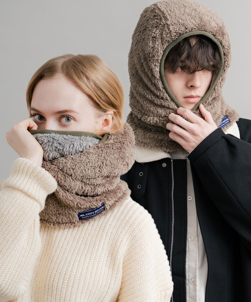 KRIFF MAYER（クリフメイヤー）の「KRIFF MAYER クリフメイヤー 3WAYパイピングボアバラクラバ J2521900（ネックウォーマー/スヌード・メンズ・グレー/ブラック/ベージュ/ネイビー・L/M）」の17枚目の写真