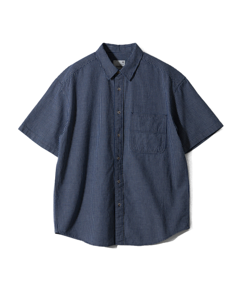 HORLISUN(ホーリーサン)の「オフィルデニムチェックシャツ ネイビー(シャツ/ブラウス・レディース・その他・MEDIUM/LARGE/SMALL)」の1枚目の写真