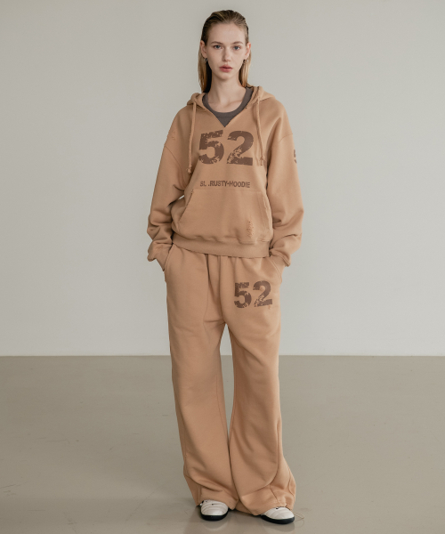 SSIN AND LEE(シンアンドリー)の「(UNI) ラスティコットンスウェットパンツベージュ(スウェットパンツ・レディース・その他・MEDIUM/LARGE/SMALL)」の3枚目の写真