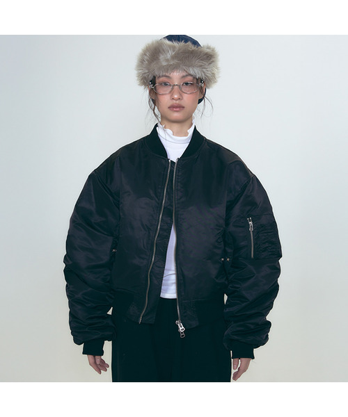 ボリュームシャーリングMA-1 / ブラック