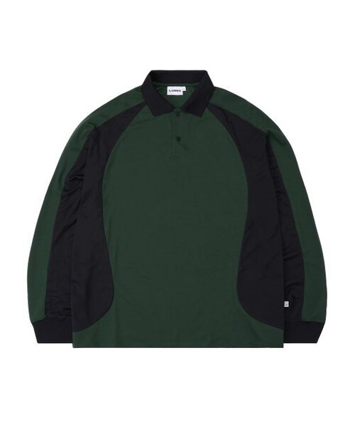 Поло Color Block — зелёное