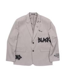 BLACK BLOND（ブラック ブロンド）の「ビビディグラフィティロゴピアスブレザー（ベージュグレー）（テーラードジャケット）」