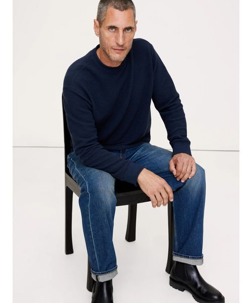 Banana Republic（バナナリパブリック）の「リラックス ジャージーコットン クルーネックTシャツ（Tシャツ/カットソー・メンズ・アイボリー/ネイビー/カーキ・S/L/M/XL）」の3枚目の写真