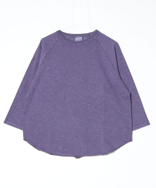 WALLA WALLA SPORT（ワラワラスポーツ）の「US MADE PIGMENT SLUB 3/4 TEE（Tシャツ/カットソー・メンズ・パープル/グリーン/レッド/ブラウン/ブラック・LARGE/X-LARGE/MEDIUM）」の4枚目の写真