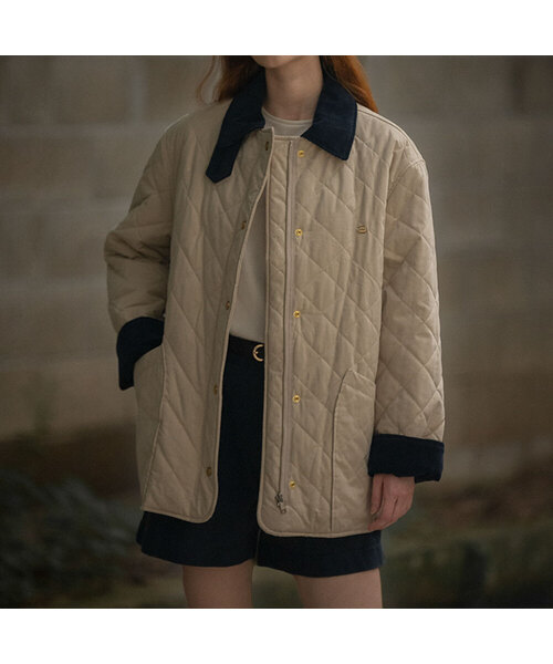 KNOWNBETTER（ノウンベター）の「3onz warm quilting jumper_[2color]（ダウンジャケット/コート・レディース・ネイビー/Beige・FREE）」の2枚目の写真