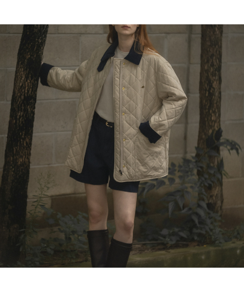 KNOWNBETTER（ノウンベター）の「3onz warm quilting jumper_[2color]（ダウンジャケット/コート・レディース・ネイビー/Beige・FREE）」の9枚目の写真