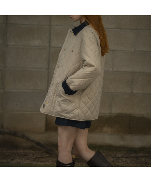 KNOWNBETTER（ノウンベター）の「3onz warm quilting jumper_[2color]（ダウンジャケット/コート・レディース・ネイビー/Beige・FREE）」の10枚目の写真