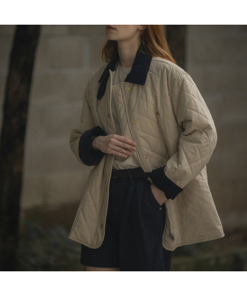 KNOWNBETTER（ノウンベター）の「3onz warm quilting jumper_[2color]（ダウンジャケット/コート・レディース・ネイビー/Beige・FREE）」の11枚目の写真