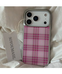 [Silver] Pink Afternoon Black/Silver Bumper Case