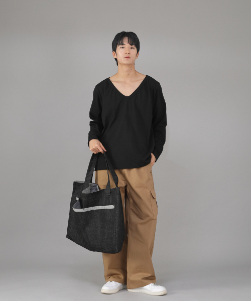 SAINTCREW(セントクルー)の「メガビッグサイズペンタゴンエコバッグ MBE-141 デニムブラック BKS(エコバッグ/サブバッグ・メンズ・その他・フリー)」の3枚目の写真