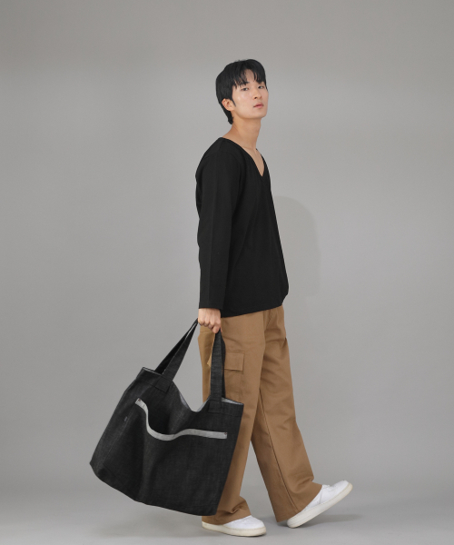 SAINTCREW(セントクルー)の「メガビッグサイズペンタゴンエコバッグ MBE-141 デニムブラック BKS(エコバッグ/サブバッグ・メンズ・その他・フリー)」の5枚目の写真