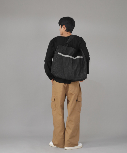 SAINTCREW(セントクルー)の「メガビッグサイズペンタゴンエコバッグ MBE-141 デニムブラック BKS(エコバッグ/サブバッグ・メンズ・その他・フリー)」の7枚目の写真