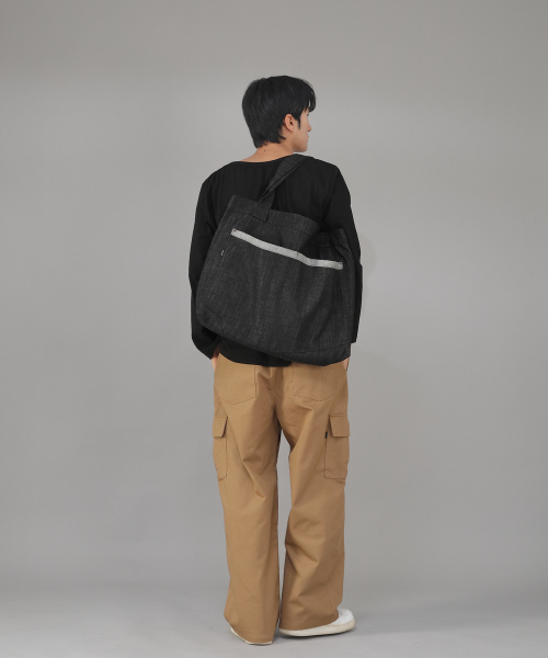 SAINTCREW(セントクルー)の「メガビッグサイズペンタゴンエコバッグ MBE-141 デニムブラック BKS(エコバッグ/サブバッグ・メンズ・その他・フリー)」の8枚目の写真