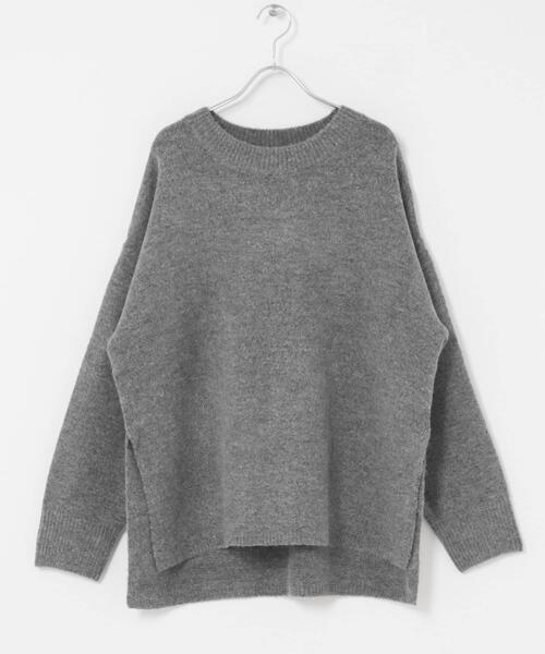 ITEMS URBANRESEARCH（アイテムズ アーバンリサーチ）の「サイドスリットニットプルオーバー（ニット/セーター・レディース・チャコールグレー/オレンジ/グリーン系その他/ブルー・FREE）」の18枚目の写真