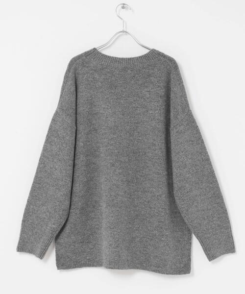 ITEMS URBANRESEARCH（アイテムズ アーバンリサーチ）の「サイドスリットニットプルオーバー（ニット/セーター・レディース・チャコールグレー/オレンジ/グリーン系その他/ブルー・FREE）」の20枚目の写真