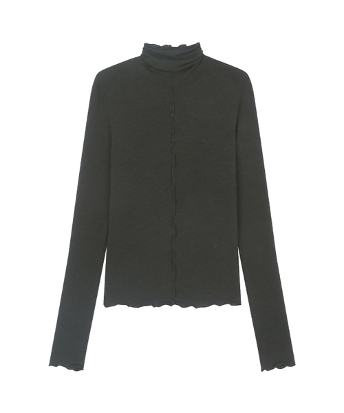 MIDNLOW(ミッドアンドロー)の「Turtle neck Top(Black)(Tシャツ/カットソー・レディース・その他・FREE)」の2枚目の写真