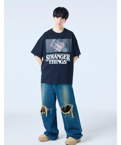 Little sunny bite(リトルサニーバイト)の「《Little sunny bite》stranger things x little sunny bite photo big tee(Tシャツ/カットソー・レディース・ブラック/ホワイト・SMALL/MEDIUM)」の6枚目の写真