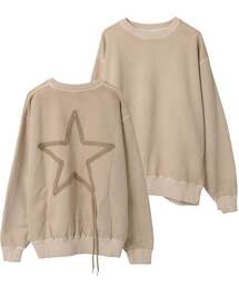 PIGMENT DYE SPINDLE STAR★ SWEAT