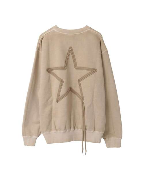 CONVERSE TOKYO（コンバーストウキョウ）の「PIGMENT DYE SPINDLE STAR★ SWEAT（スウェット・レディース・ネイビー/ブラック/ベージュ・SMALL/MEDIUM）」の7枚目の写真
