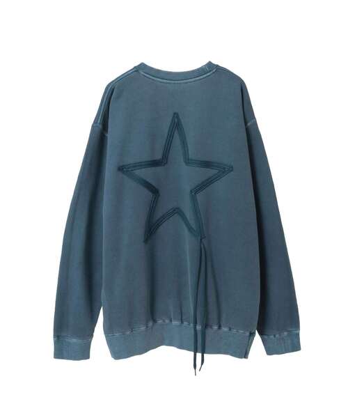 CONVERSE TOKYO（コンバーストウキョウ）の「PIGMENT DYE SPINDLE STAR★ SWEAT（スウェット・レディース・ネイビー/ブラック/ベージュ・SMALL/MEDIUM）」の9枚目の写真