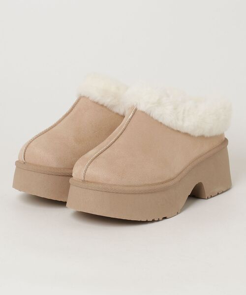 Dedes（デデス）の「Dedes 厚底スリッポンムートンシューズ(6420)（ブーツ・レディース・ブラック/ベージュ/ブラウン・35/37/39/41/43/45）」の6枚目の写真