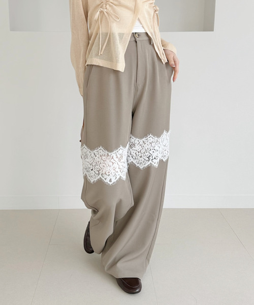 Ada.(エイダ)の「レース 切替 ストレートスラックス(その他パンツ・レディース・ブラック/ベージュ/チャコール・FREE)」の14枚目の写真