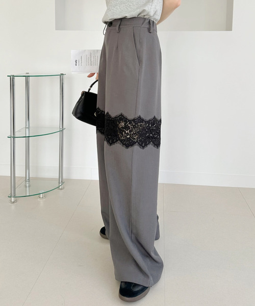 Ada.(エイダ)の「レース 切替 ストレートスラックス(その他パンツ・レディース・ブラック/ベージュ/チャコール・FREE)」の17枚目の写真