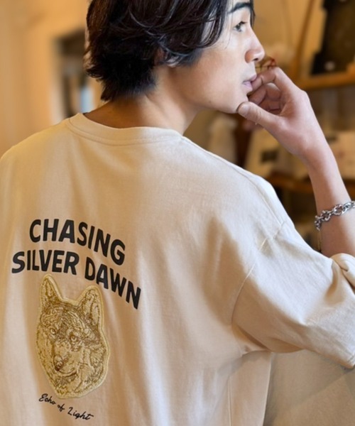 Java(ジャバ)の「《JaVaジャバコラボ》アニマルサガラ刺繍ワッペン付き 綿100%半袖Tシャツ(Tシャツ/カットソー・メンズ・杢グレー/チャコールグレー/ベージュ・SMALL/MEDIUM/LARGE)」の11枚目の写真