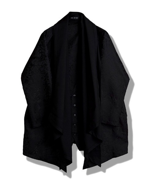 NO ID.(ノーアイディ)の「mcg3758-フレキシブルレイヤードガウン(458006-400J)(カーディガン/ボレロ・メンズ・ブラック系その他/グレー/ブラック・ONE SIZE)」の12枚目の写真