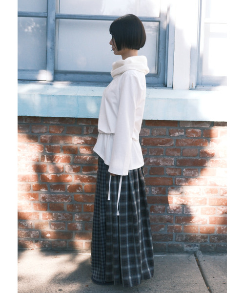 PEEVES PEEVES(フィブス フィブス)の「Mix Check Maxi Skirt / Navy(スカート・レディース・その他・OS)」の2枚目の写真