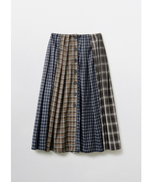 PEEVES PEEVES(フィブス フィブス)の「Mix Check Maxi Skirt / Navy(スカート・レディース・その他・OS)」の4枚目の写真