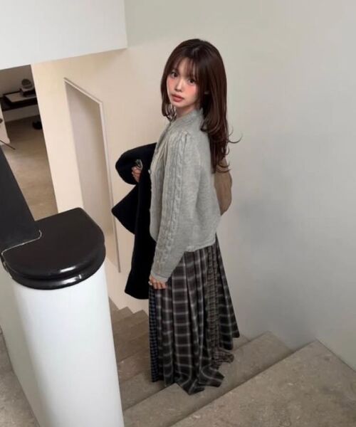 PEEVES PEEVES(フィブス フィブス)の「Mix Check Maxi Skirt / Navy(スカート・レディース・その他・OS)」の9枚目の写真