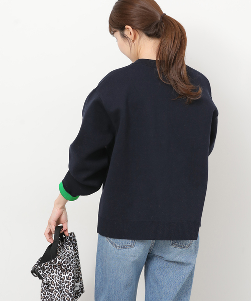 完売品/美品ジャーナルスタンダード ダブルニットコントラストカーディガン ダブルニットコントラストカーディガン | ジャーナルスタンダード