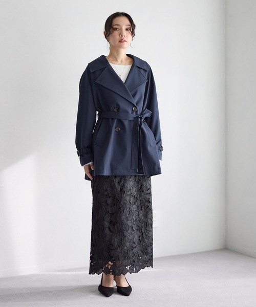 Andemiu(アンデミュウ)の「ソデスリットボートニット638382(ニット/セーター・レディース・ネイビー/グレー/オフホワイト/グリーン・FREE)」の13枚目の写真