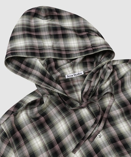 Acne Studios（アクネストゥディオズ）の「FN-WN-BLOU001157（シャツ/ブラウス・レディース・ブラック×グリーン・36/34）」の3枚目の写真