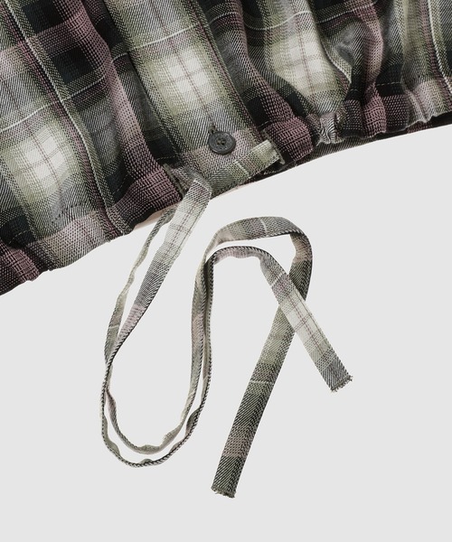 Acne Studios（アクネストゥディオズ）の「FN-WN-BLOU001157（シャツ/ブラウス・レディース・ブラック×グリーン・36/34）」の8枚目の写真